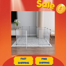 Large Transparent Pet Playpen 28" H x 20" W Dog Puppy Small Animal Pen 12 Panels