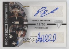 2011-12 Panini Titanium 43/50 Peter Holland Devante Smith-Pelly #5 Auto 0px1