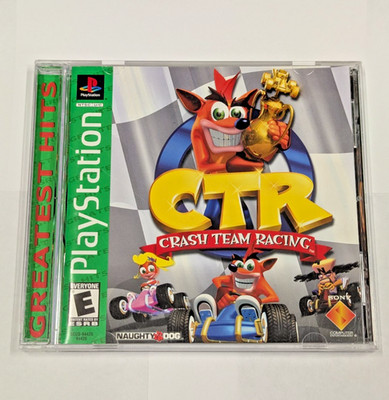 CTR Crash Team Racing (Sony Playstation PS1, Greatest Hits, Naughty Dog) NM CND!