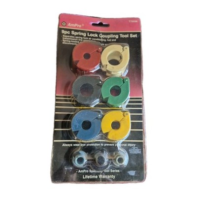 AmPro 9-Piece Spring Lock Coupling Tool Set T70096 A/C, Fuel, And Transmission 