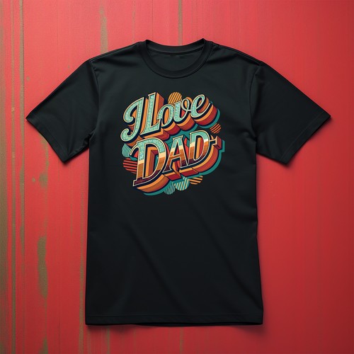 Retro "I Love Dad" T-shirt - Perfect for favorite dads! 100% cotton, Funny t-shi - Picture 6 of 46