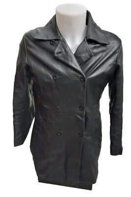 CONBIPEL Lederjacke gebraucht Damen woman Gr. 44 schwarz XXC036L