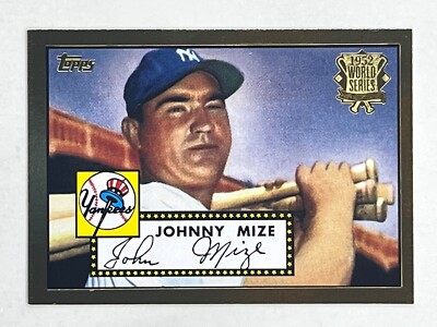 Johnny Mize 2002 Topps 1952 Reprint #52R-5 Sports MLB HOF Yankees