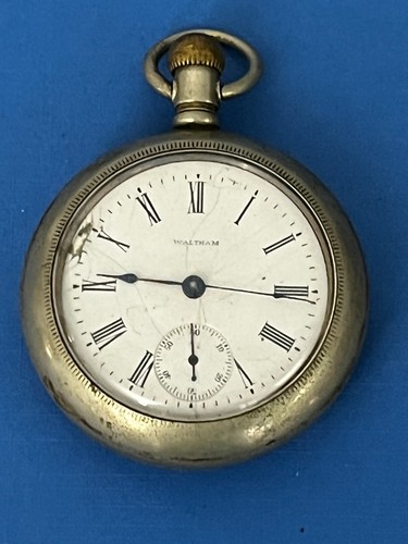 Antique 1901 WALTHAM PS Bartlett Victorian Coin Silver Hunter Pocket Watch 1883