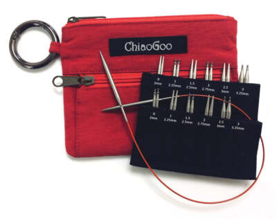 ChiaoGoo TWIST 2-Inch 3-Inch Shorties Red Set US- - US-3 Stainless Steel Interch