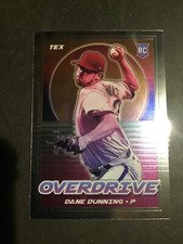 2021 Chronicles Baseball Dane Dunning Overdrive Rookie Card Texas Rangers 