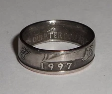 BIRTH YEAR US QUARTER handmade coin ring size 4-12 1965 - 98 what is your year?
