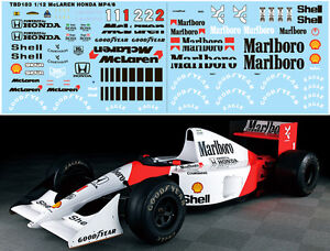 1 12 Mclaren Mp4 6 For Tamiya Full Ayrton Senna Decals Tb Decal Tbd183 Ebay