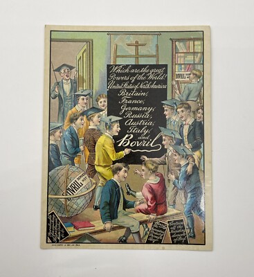 Antique Victorian Trade Card Circa 1880s Bovril Cold Liquid Seasoning Vintage