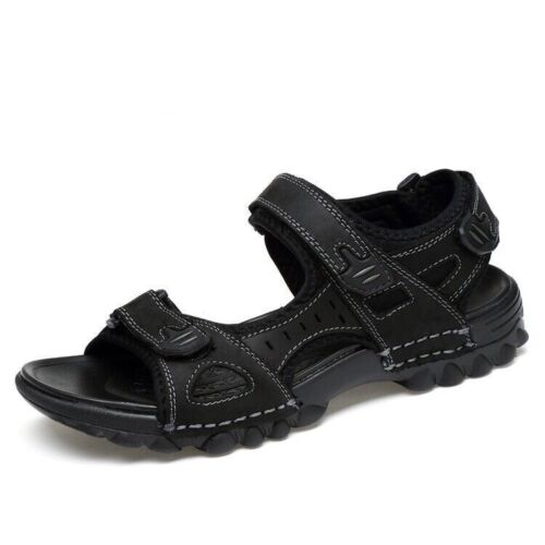 Sommer Herren Sport Sandalen Trekkingsandalen Leder Outdoor Sommer Freizeit DE - Bild 2 von 30