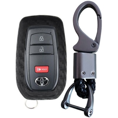Fit Toyota Corolla Cross Sienna Venza Carbon Fiber Silicone Key Fob ...