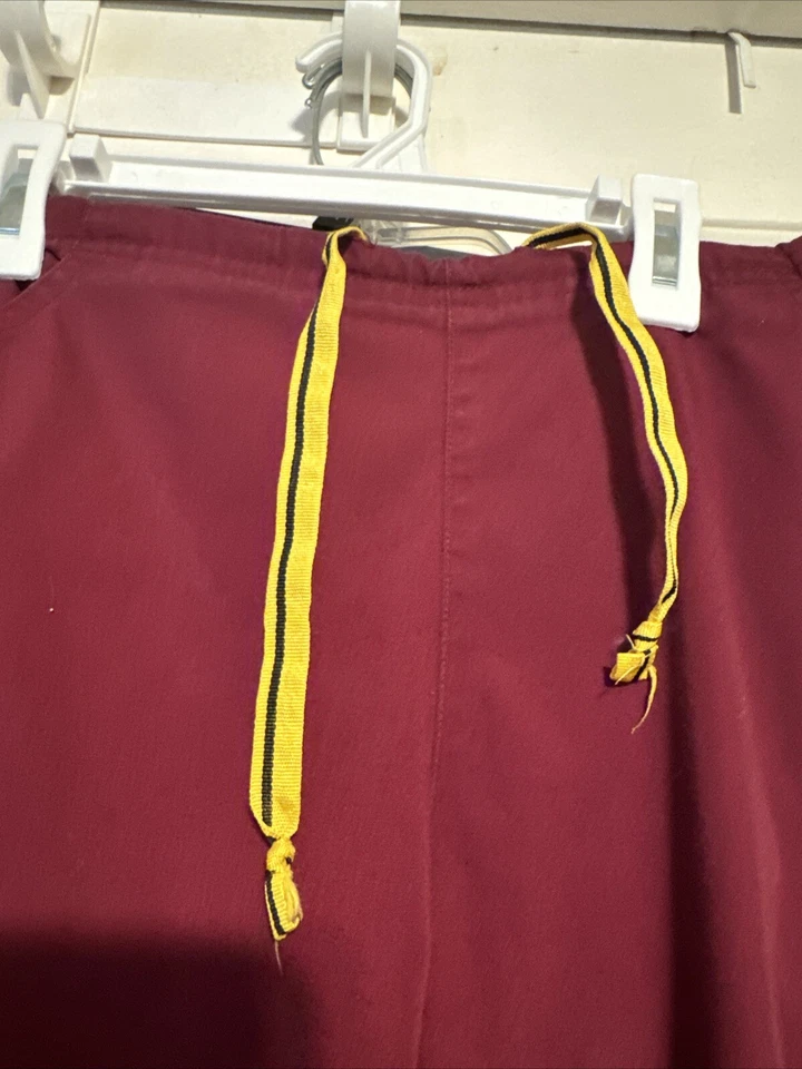 Calça esfoliante Wonderwink feminina tamanho pequeno Borgonha. Vinho. - Imagem 3 de 4