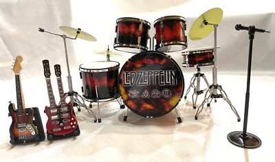 MINIATURE DRUM & GUITAR SET - LED ZEPPELIN  #1