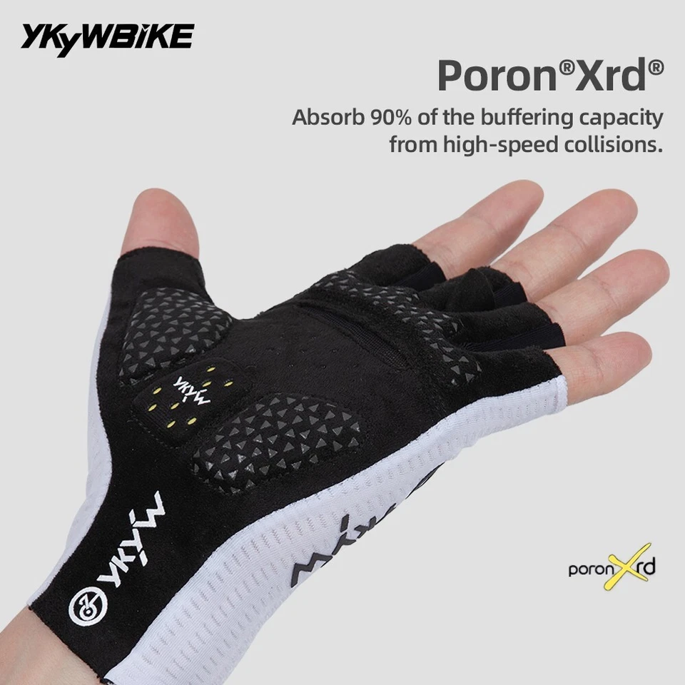 YKYWBIKE Guantes de Ciclismo PORON XRD Esponja Amortiguador MTB Bicicleta de Carretera Guantes Foto 2 de 4
