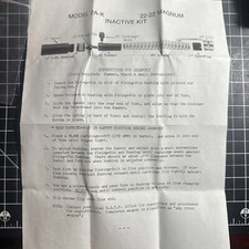 Rare Vintage Model 2a-k Pen Gun Original Instruction Collectible