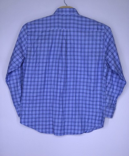 Peter Millar Long Sleeve Button Down Shirt Blue Check Men’s Size XL - Picture 2 of 5