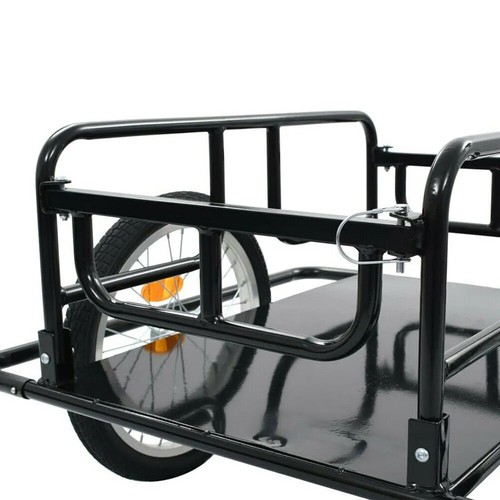 Bike Wagon Carrier Trailer 16" Tires - 60KG Cargo Luggage Cart for Bicycle - Picture 10 of 14