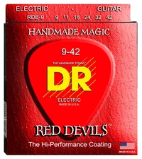 DR Strings Red Devils Colored Electric Guitar Strings Light 9-42
