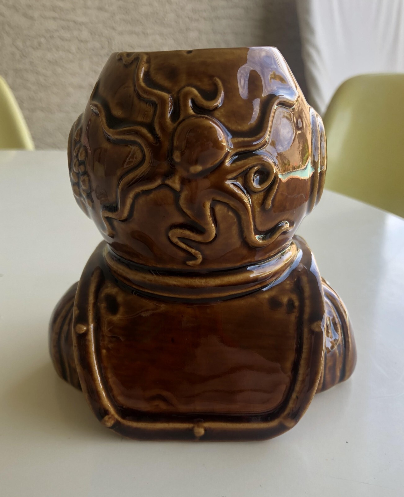 2011 TIKI FARM by Flounder AQUA TIKI DIVER Brown Glaze DIVING HELMET TIKI MUG eBay
