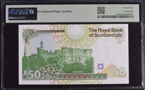 Scotland (Royal Bank) 50 Pounds 2005 P367 UNC / PMG Superb GEM67EPQ - Picture 2 of 2