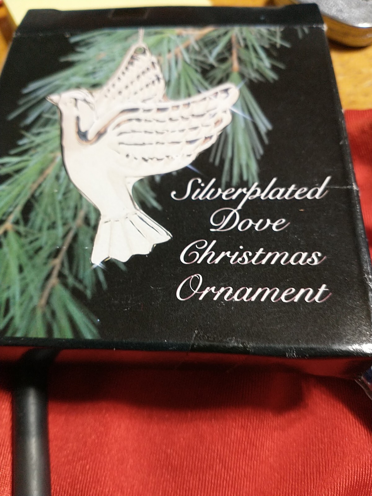 Vintage Christmas Ornament SILVERPLATED DOVE 3" NIP SEALED ICI 13930