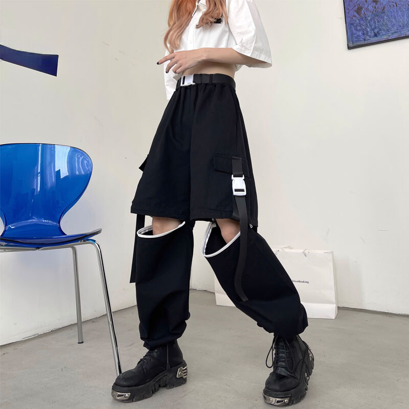 Weird Puss Bright Silk Cargo Pants - Harajuku Style main image 0