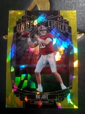 2021 MAC JONES LEGACY UNDER THE LIGHTS GOLD CRACKED ICE /25 SSP RC ROOKIE MINT