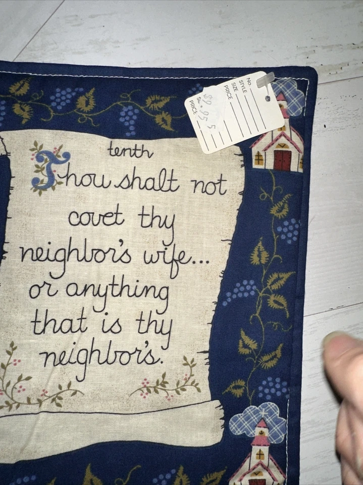 Детская книга из мягкой ткани «Десять заповедей» 10 X 9 дюймов ручная работа уже сшита - Изображение 3 из 4