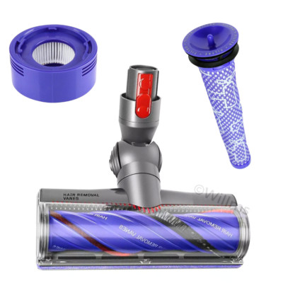 Dyson V8 SV25 Anti-Tangle Reiniger Bürstenkopf mit Haarentfernungsflügeln & Filtern