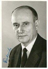 Georg Diederichs autographs,  Prime Minister of Lower Saxony 1961-1970, signed p