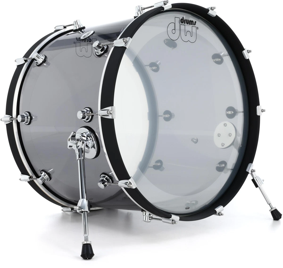 DW Design Series Acrylic Bass Drum 16 x 22 inch Smoke Glass eBay