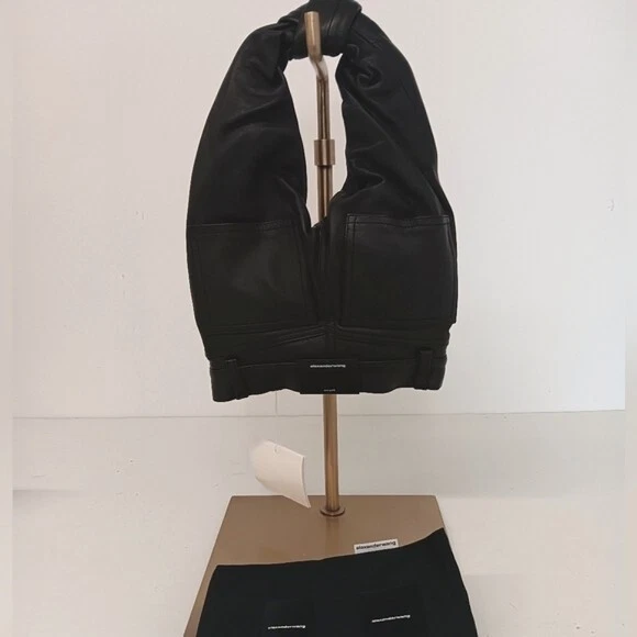 Alexander Wang Mini Tote in pelle linea jeans 5 tasche Nero