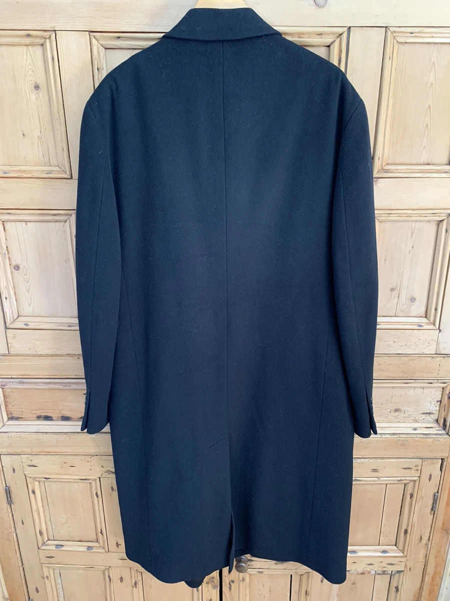 Nordstrom Jacob Siegel Super Soft Black Cashmere Wool Over Coat
