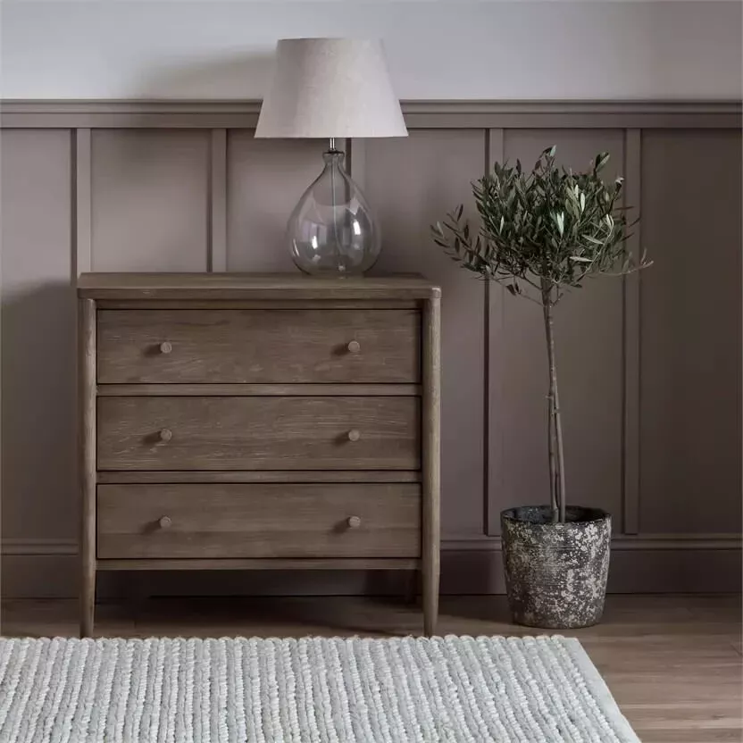 Feather Black Aubrey 3 Drawer Chest WAS 799