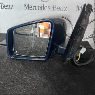 MERCEDES W166 LEFT DOOR REAR VIEW MIRROR W/O BLIND SPOT 9+4 pins  