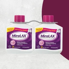 Miralax Powder Laxative,  2 PACK - 68 Doses Total #1 DOCTOR RECCOMMENDED BRAND!