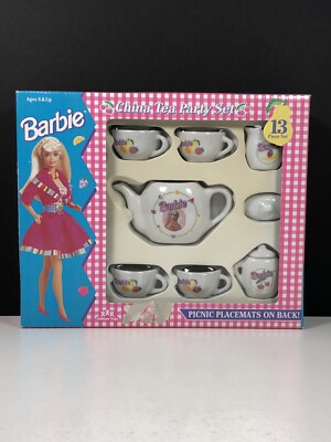 1994 Barbie 13 Piece China Tea Party Set (Brand New)