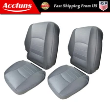 Gray Driver & Passenger Cloth Seat Cover For Ram 1500 2500 3500 4500 2013-2018