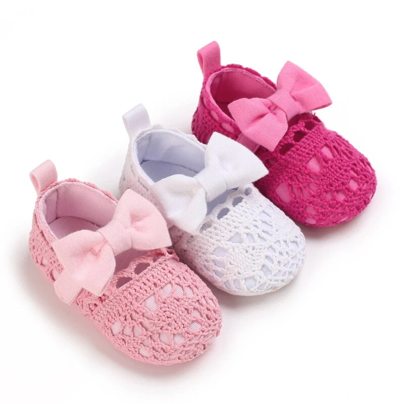 Newborn Baby Girl Crib Shoes Infant Party Dress Princess Shoes Size 0-18  Months | Ebay