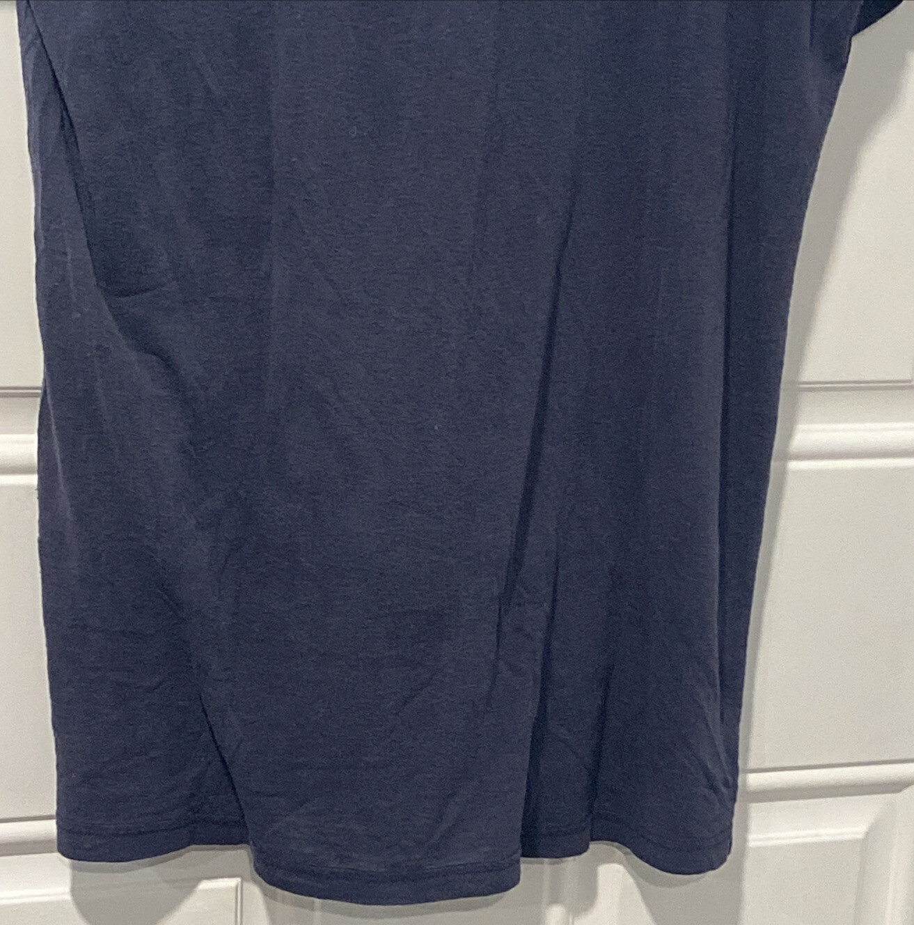 authentic Balmain men’s solid navy round short sl… - image 6