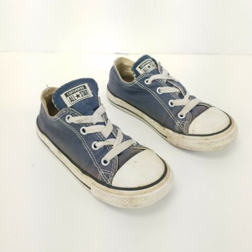 Converse All Star Chuck Taylor Low Top Toddler Sz 10 Gray Canvas Sneakers Shoes - Picture 1 of 7