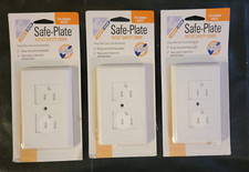 Lot of 3 Safe-Plate Sliding Electrical Outlet Plug Child Safety Covers