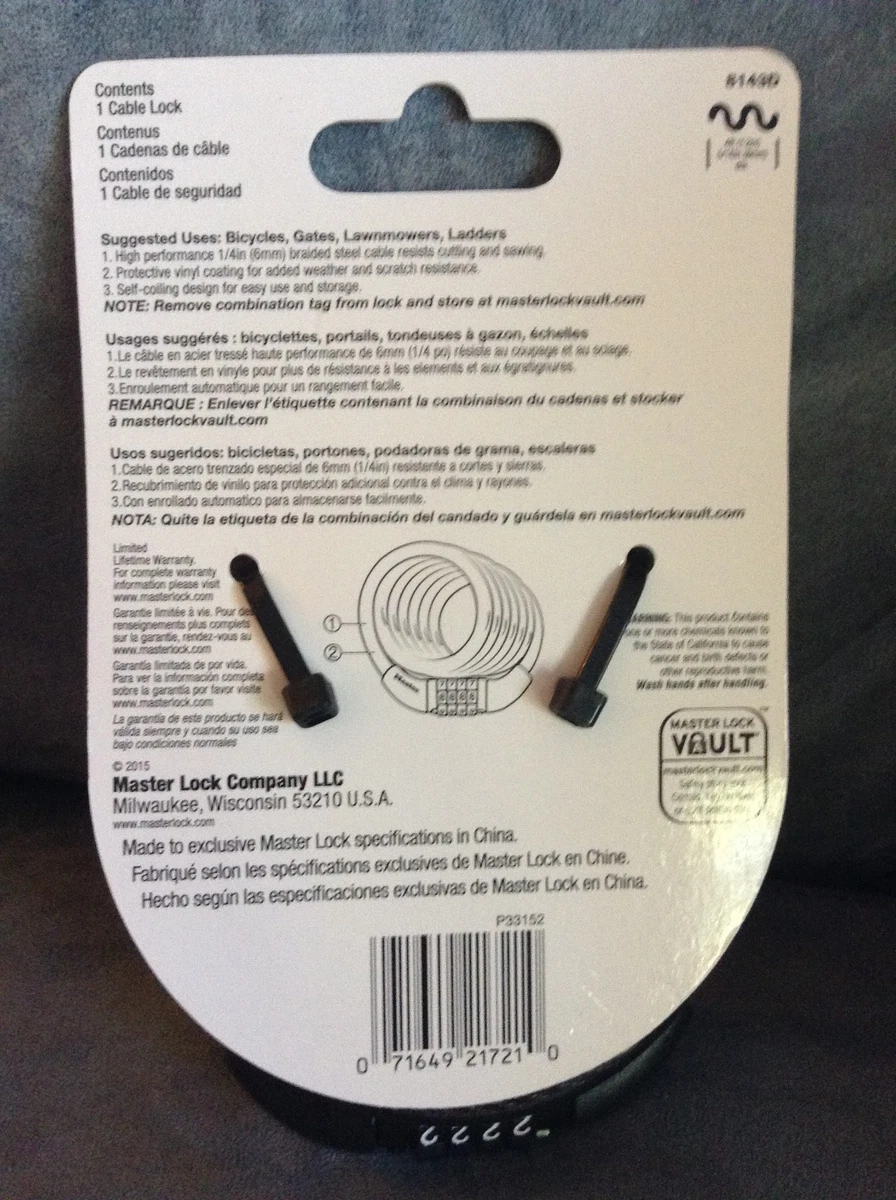 8143D Chains And Cable Locks Master Lock, 41 OFF