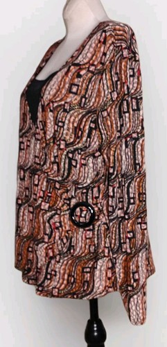 NWT Notations  - Sparkling Rose Gold Faux Wrap 2-Fer Style Tunic - Size Large - Bild 2 von 4
