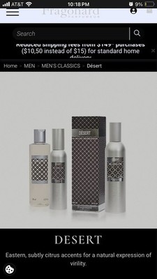 Fragonard Desert  Eau de Toilette Full Size Retail Overstock Original Box