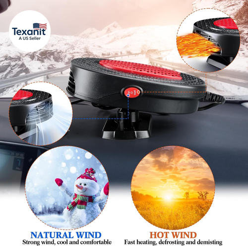 2 Stück Tragbare 2 in 1 Autoheizung 12V 150W Autoheizung Plug in Zigarettenanzünder D - Bild 5 von 12