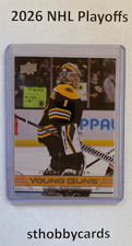 Jeremy Swayman 21-22 Upper Deck Extended Series Tribute Young Guns Rookie #T-88