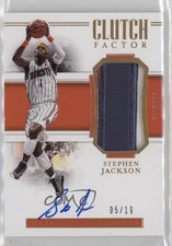 2018-19 Panini National Treasures Prime 5/19 Stephen Jackson #CF-SJK Auto 5w7