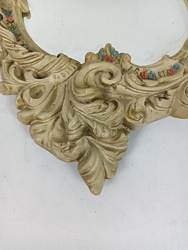 French Provincial Crackled Wooden Mirror Hollywood Regency Style vintage hallway - Picture 6 of 8