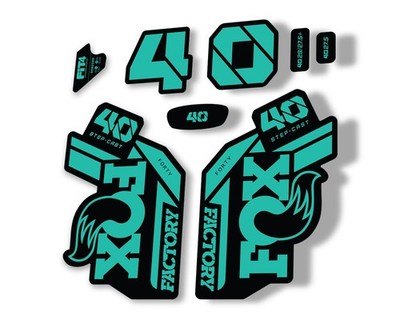 FOX 40 Step Cast SC 2021 Factory Fork Decals Suspension Sticker Adhesive Dolphin